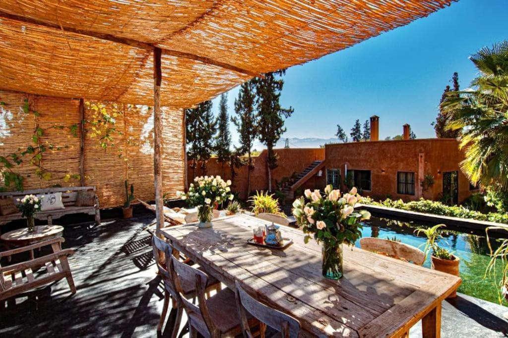 Aux Portes De Marrakech Villa Arts & Deco Avec Piscine 马拉喀什 外观 照片